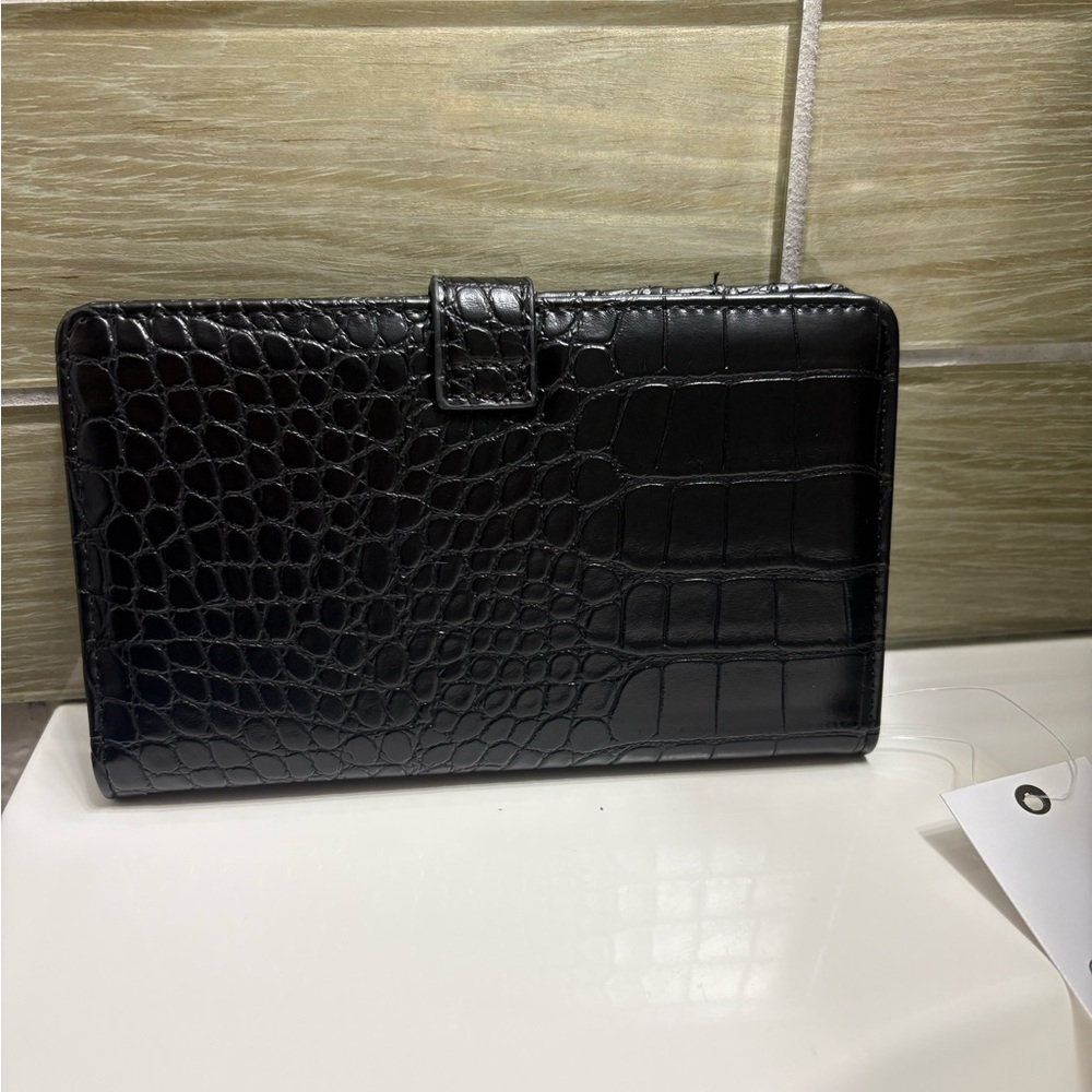 Ophelia Roe Black  Embossed Wallet - Picture 2 of 2